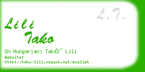 lili tako business card